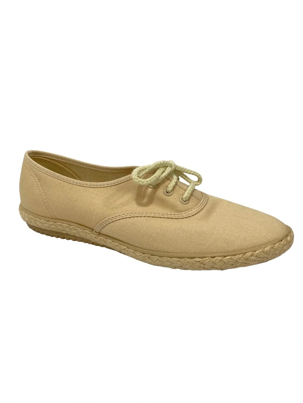 Grasshoppers by Keds Cushions Beige Canvas Lace-Up Espadrilles 7.5